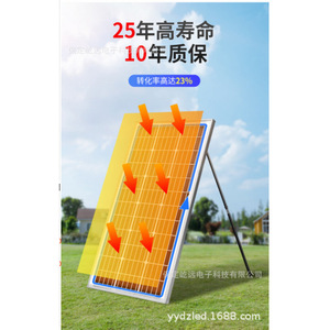 Panneau solaire monocristallin pour montage sur toit, efficacité de 23 %, usage domestique, durée de vie de 25 ans, garantie de 10 ans - Product Image 1