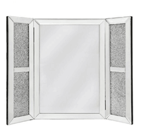 Magnifique miroir vénitien flottant en forme de vague, triple miroir de maquillage