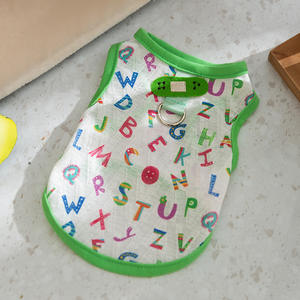 Chien chemise petit garçon animal <span class=keywords><strong>de</strong></span> compagnie chiot vêtements chien t-shirt débardeur chaton chemises avec laisse trou chats doux Chihuahua gilet vêtements - Product Image 4