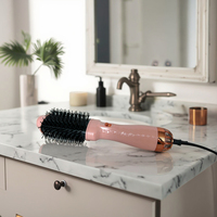 Sèche-cheveux volumateur électrique professionnel à air chaud en une seule étape, brosse en nylon, 3 températures, 2 vitesses de ventilation, séchage rapide pour la maison