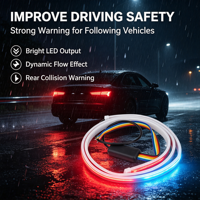 Eisblau Rot Gelb Auto Heckklappen Dynamischer Streamer Rückfahrwarnleuchte Brems- und Blinklicht Auto LED-Streifenleuchte