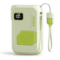 Batterie externe magnétique sans fil portable avec support de téléphone, affichage numérique LED, charge rapide, câble intégré, prise en charge OEM ODM et logo personnalisé