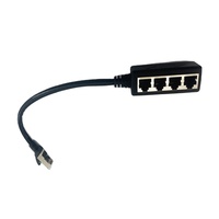 Répartiteur RJ45 Répartiteur Ethernet 1 à 4 Adaptateur Extension de câble réseau Internet Coupleur RJ45 pour PC Portable TV Box Routeur
