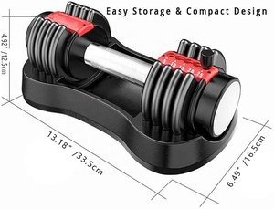 ชุดดัมเบลปรับน้ำหนักได้รวดเร็วสำหรับฟิตเนสที่บ้าน 52.5-<span class=keywords><strong>90</strong></span> ปอนด์ (24-40 กก.) สีดำ สำหรับผู้ชาย ชุบ/พ่นสี/เหล็ก น้ำหนัก 40 กก. - Product Image 2