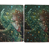 Booster de feuille holographique de surface brillante personnalisée OEM Jeu de cartes à collectionner Anime Logo imprimé Papier Cartes à jouer