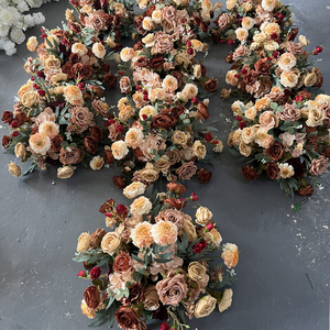 Bola de flores blancas y moradas artificiales al por mayor, Bola de flores de lujo para boda, centro de mesa, Bola de flores de alta calidad, decoración de seda, venta al por mayor de 2017 - Product Image 2