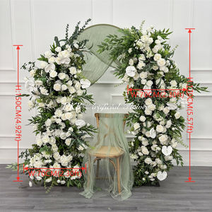 DKB Wholesale Artificial Silk Modern Outdoor Wedding Ceremony Backdrop Stand <b>Frame</b> Customizable Sizes Party Event Flower Arch - Product Image 2