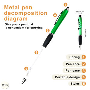 ปากกาลูกลื่นพลาสติกหมุนได้ 2-in-1 หลายสี ราคาโปรโมชั่นถูกที่สุด พร้อมหน้าจอสัมผัสนุ่มนวลสำหรับโทรศัพท์มือถือ พิมพ์โลโก้ตามสั่ง - Product Image 2