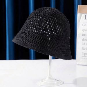 Chapeau Bob d'été ajouré en maille respirante pour femme, style pêcheur, protection solaire, personnalisable - Product Image 5