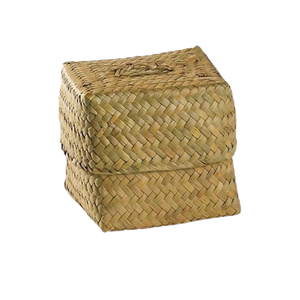 Jacinthe d'eau paille tissé panier de rangement placard organisateur poubelle vêtements panier de rangement pour la décoration intérieure fabriqué au Viet Nam - Product Image 1