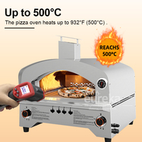 Four à pizza au gaz portable professionnel en acier inoxydable pour l'intérieur et l'extérieur