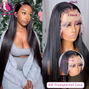 วิกผมด้านหน้ามีความหนาแน่น250 HD สีดำธรรมชาติสำหรับผู้หญิงวิก<span class=keywords><strong>ผม</strong></span>แท้13x4วิกผมลูกไม้ด้านหน้าแบบไม่มีกาว - Product Image 3