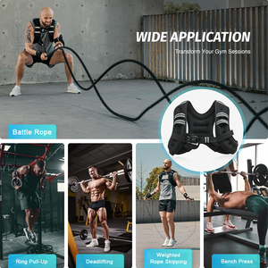 Gilet lesté à bandes réfléchissantes 6LB/8LB/12LB/16LB/20LB/25LB/30LB pour l'entraînement, la <span class=keywords><strong>musculation</strong></span> et le renforcement musculaire - Product Image 5