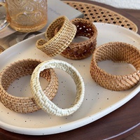 Bracelet en bois tressé fait main pour femme, style bohème vintage, idéal pour la plage
