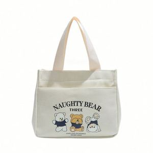 Custom-sized Solid-color Eco-friendly Canvas Handbagscasual Single-shoulder Handbags and Student <b>Bags</b> - Product Image 6