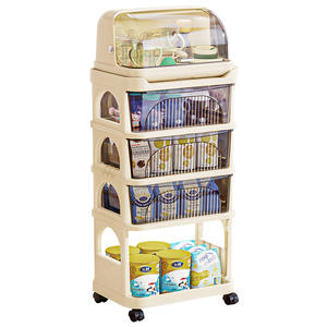 Çok katmanlı PP plastik çıkarılabilir haddeleme Modern yardımcı malzeme arabası çekmece tipi zemin ayakta aperatif organizatör bebek malzemeleri oturma - Product Image 1