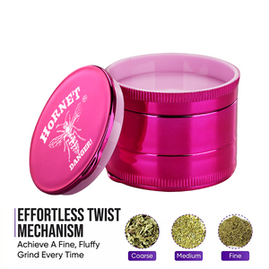 Hornet 5-Piece Plastic <b>Herb</b> <b>Grinder</b> Pink Round 60mm Efficient Grinding Durable Design HP031 - Product Image 6