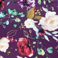 Gran Floral Koshibo 125gsm poliéster tejido personalizado Digital impreso suave Koshibo crepé tela para verano señora vestido