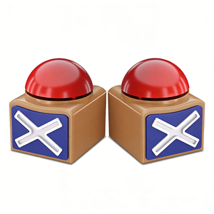 Buzzer électronique pour <span class=keywords><strong>quiz</strong></span>, lumière rouge et son fort, bouton de jeu portable alimenté par piles pour compétition - Product Image 1
