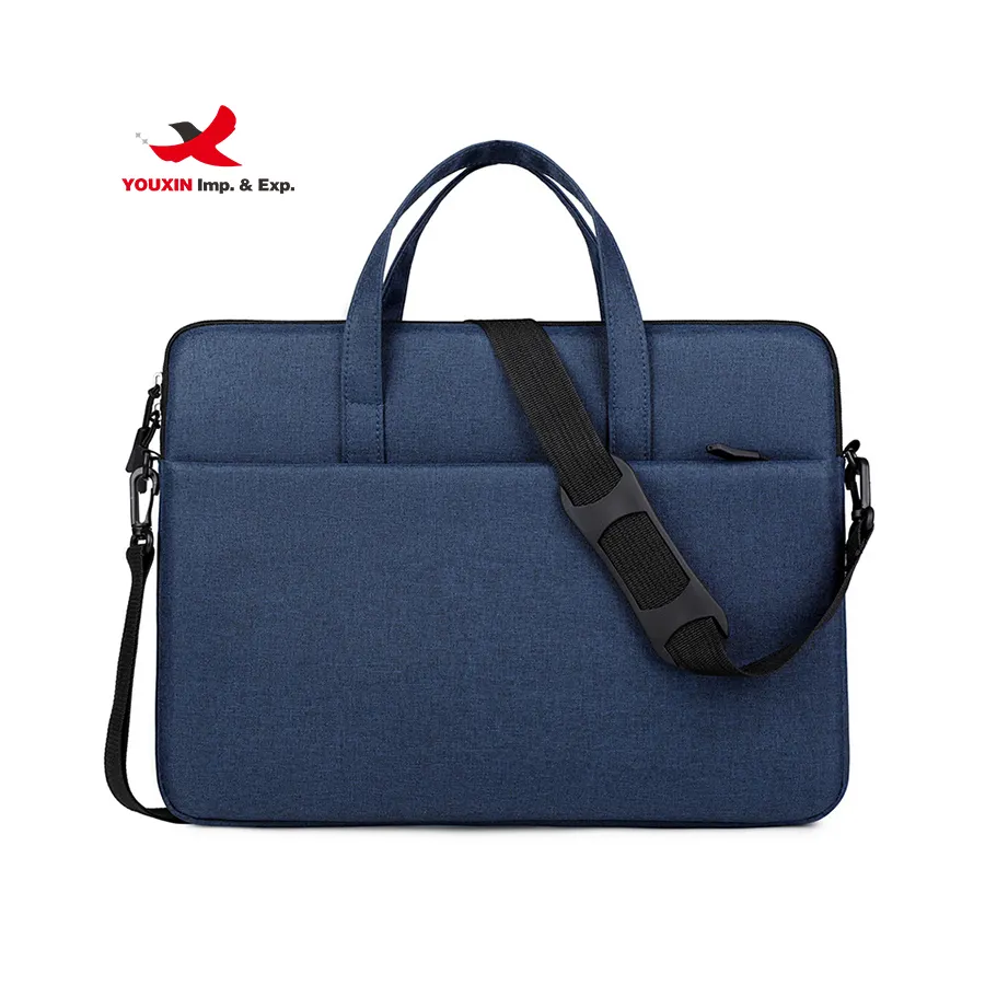 Yeni stil peluş darbeye dayanıklı taşınabilir bir omuz askısı dizüstü Messenger özelleştirilmiş Polyester Laptop çantası