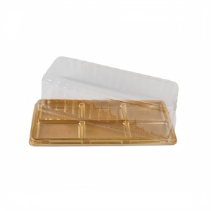 Dùng Một Lần Vuông Pet Khay Vàng Cho Bánh Pastry Thực Phẩm Trái Cây Và Sushi Bao Bì Chất Lượng Hộp Nhựa Trong Suốt Nắp Tùy Chỉnh - Product Image 6