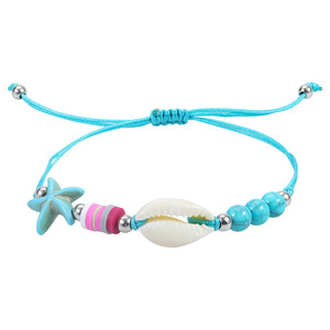 Summer Sandy Turquoise Starfish Beads <b>Bracelet</b> Women's Bohemian Natural Sea <b>Shell</b> Strap Ball-shaped for Gift - Product Image 6