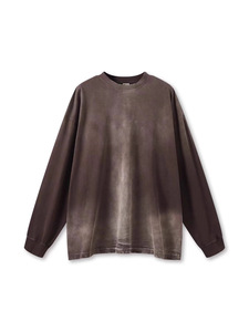 Camiseta Casual de Manga Larga con Estilo Hip Hop Urbano, Degradado Lavado, para Hombre y Mujer, Diseño Retro Holgado con Estampado de <span class=keywords><strong>Mono</strong></span> - Product Image 3