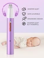 Tondeuse 2-en-1 pour poils du nez et des oreilles avec écran LED pour femmes et hommes, tondeuse à sourcils portable et étanche pour l'épilation du visage