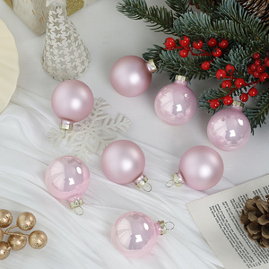 Lot <span class=keywords><strong>de</strong></span> Boules <span class=keywords><strong>de</strong></span> Noël en Verre Rose Brillantes et Finitions Mixtes (Mat/Brillant) <span class=keywords><strong>de</strong></span> 8 cm – Décorations <span class=keywords><strong>de</strong></span> Luxe pour Arbre <span class=keywords><strong>de</strong></span> Noël et Fêtes – Idéal pour Cadeaux - Product Image 1