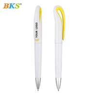 Stylo bille portable en plastique pliable, logo personnalisé imprimé, encre noire 1,0 mm, design fantaisie multicolore, idéal pour l'école et le sport