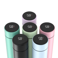 Bouteille d'eau intelligente en acier inoxydable de 500 ml avec écran tactile LED, chauffage électrique et logo personnalisé – Meilleure vente