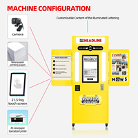 Photo Booth Gaya Koran, Kios Foto Sederhana yang Mudah Dirangkai, Photo Booth Layanan Mandiri dengan Printer, Warna Dapat Dikustomisasi