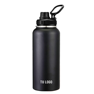 Bouteille d'eau isotherme en acier inoxydable personnalisée, 32 oz, grande capacité, portable, écologique, isolation thermique, réfrigérateur et poignée chaude - Product Image 1