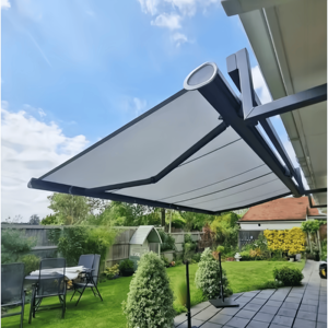 Auvent rétractable motorisé imperméable <span class=keywords><strong>pour</strong></span> terrasse extérieure, cassette intégrale en tissu, auvents électriques de haute qualité avec <span class=keywords><strong>kit</strong></span> d'<span class=keywords><strong>éclairage</strong></span> <span class=keywords><strong>LED</strong></span> - Product Image 5