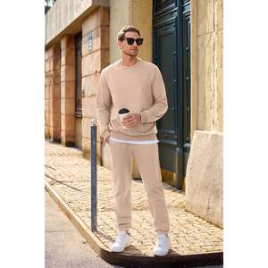 Jmierr ชุดกันลมของผู้ชายชุดเสื้อสเวตเตอร์คอกลมและกางเกงจ็อกเกอร์ชุด2ชิ้นพร้อมโลโก้ - Product Image 4