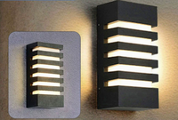 Projecteurs LED muraux extérieurs étanches IP55 en alliage d'aluminium pour villas, cours, balcons et couloirs - Angle de faisceau de 180°