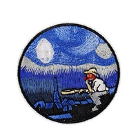 Badge personnalisé à presser à chaud, mode bon marché, patchs brodés personnalisés