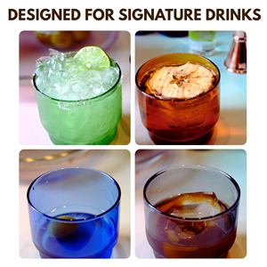 Vaso Apilable de Vidrio Borosilicato Personalizado en Varios Colores para Beber Bebidas, Leche, Azul, Rosa, Ámbar, Transparente, Verde, 300 ml, Estilo Nórdico - Product Image 5