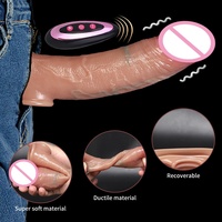 Nouvelle manchette de pénis vibrant réaliste de taille améliorée ; Jouet sexuel télécommandé pour couples avec 9 modes.