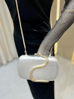 Sac à main en cuir PU 2026 avec chaîne détachable, sac bandoulière, sac à épaule, sac à fermoir serpent pour femme, sac à main carré brillant de créateur