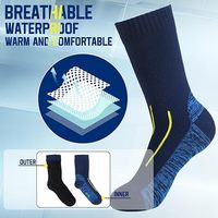 Chaussettes imperméables de randonnée à 3 couches, respirantes, avec logo personnalisé, chaussettes imperméables confortables pour hommes