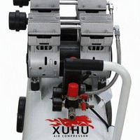Compresseur d'air à piston silencieux portable sans huile 1500W 2HP 50 litres avec moteur à 4 cylindres 1400 tr/min