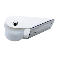 Support d'ancrage à plaque unique en acier inoxydable 316 avec rouleau, support de rouleau d'ancrage marin à roue unique pour guide de chaîne d'ancrage de yacht