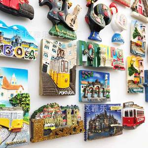 Venta al por Mayor Transfronteriza de Adhesivos Magnéticos para Refrigerador Pintados con Resina, Estilo Europeo, 7-9cm, Recuerdo Turístico Decorativo - Product Image 4