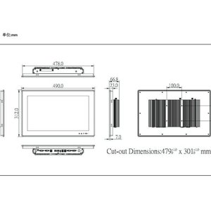 Foxkpc Kpc-Wk185 Ordinateur industriel encastrable 1920x1080, conception sans ventilateur à faible consommation - Product Image 5