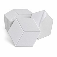 Panneau mural décoratif hexagonal en feutre PET, en fibre de polyester écologique et durable, pour bureau, studio, maison