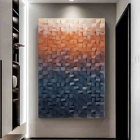 Art personnalisé 3d Art mural en bois Décoration murale pour la maison Art fait à la main Bloc de bois Peinture décorative Sculpture sur bois Décoration murale Design