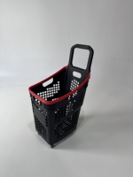 Panier de courses en plastique léger, empilable, à dossier haut, écologique et durable pour supermarché, fruits, légumes et vente au détail