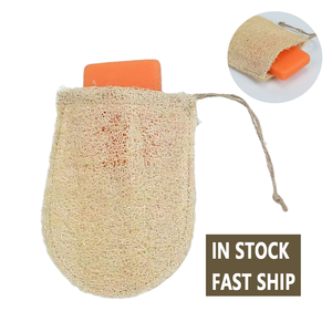 Éponge de loofah personnalisée avec logo, sac à savon en éponge de concombre naturelle, serviette de bain durable en pulpe de concombre, filet moussant pour le bain, produits de bain - Product Image 1