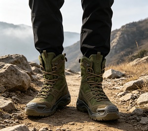 Botas Tácticas Color Verde Oliva para Hombre, Suministro al por Mayor, Forro Personalizable, Logotipo Personalizable, Parte Superior de Malla Transpirable con TPU, para Exteriores - Product Image 6